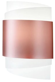 Applique Moderna Con Cavo 1 Luce Bea In Polilux Rosa Metallico Made In Italy