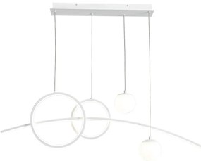 Lampadario LED moderno MANILA bianco 4400 lumen