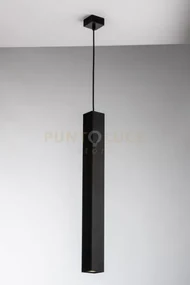 Sospensione fluke quadrata nera 1xgu10 6x6x60cm i-fluke-sq nero