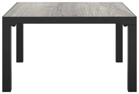 Tavolino da giardino grigio 55x55x31 cm dpc e acciaio