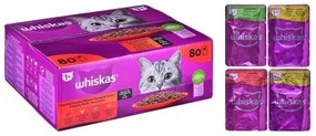 Cibo per gatti Whiskas Classic Meals Pollo Carne di vitello Agnello Uccelli 80 x 85 g