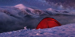 Stampa su tela – Tenda sotto il cielo notturno