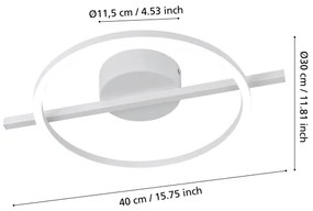 Eglo 901114 - Plafoniera LED dimmerabile AMANDOLO LED/17W/230V bianco + +TC