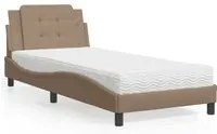 Letto con Materasso Cappuccino 100x200cm Similpelle 3208849