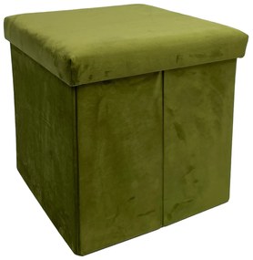 Pouf contenitore 40x40x40 cm verde