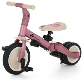 PETITE&amp;MARS - Triciclo per bambini 5in1 TURBO Dusty Rosa
