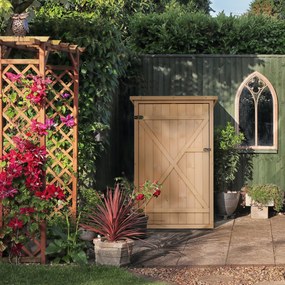 Casetta Box da Giardino in Legno di Abete 75x56x115 cm...