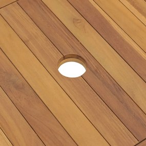 Vanità da bagno in legno massello di teak 132x45x75 cm