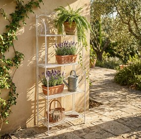 ELEONORE - scaffale 4 piani stile provenzale in ferro verniciato