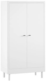 Armadio per bambini bianco in faggio massiccio 100x190x55 cm Forrest – Vipack