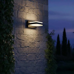 Applique LED 12W Rettangolare per esterni a Luce Diffusa IP54 Nera Colore Bianco Naturale 4.000K