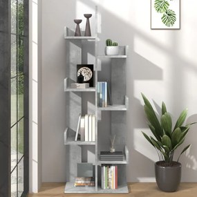 Libreria grigio cemento 48x25,5x140 cm in truciolato