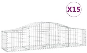 Cesti Gabbioni Ad Arco 15 Pz 200x50x40/60 Cm Ferro Zincato /