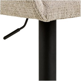 Sgabello da bar beige con altezza regolabile/con braccioli (altezza della seduta 85 cm) Eddie – Actona