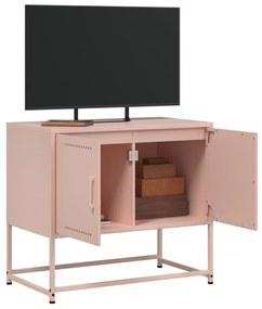 Mobile tv rosa 68,5x39x60,5 cm in acciaio