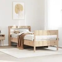 Letto senza Materasso 75x190 cm in Legno Massello Pino 3306951