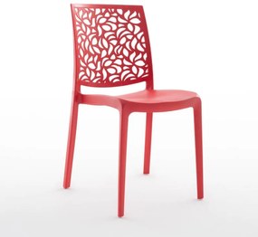 Sedia da giardino in polipropilene rosso London Stone NEW GARDEN, 4 pezzi