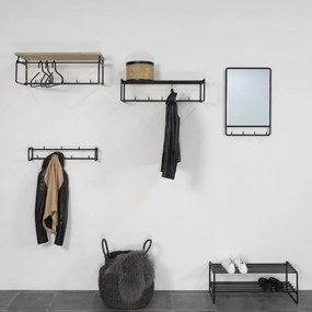 Appendiabiti da parete in metallo nero Clint - Spinder Design