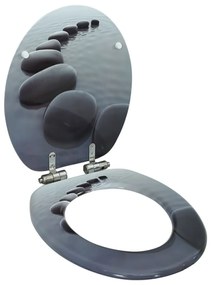 Tavoletta Wc Coperchio Chiusura Morbida Mdf Design A Pietre /