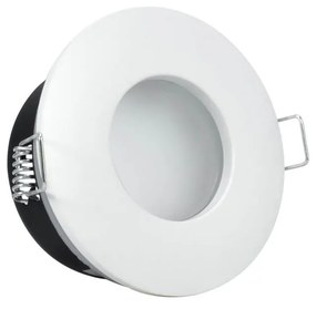 Portafaretto IP65 Tondo da Incasso per GU10 Foro Ø70mm Bianco