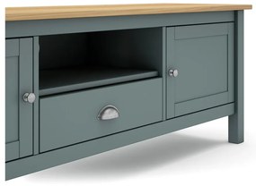 Mobile TV verde polveroso in pino massiccio 158x53x40 cm Misti – Marckeric