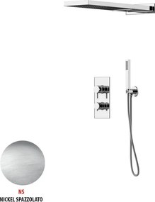 Kit incasso doccia Soffio C/GBOX nickel spazzolato