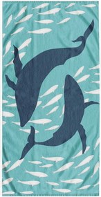Telo mare blu 90x180 cm Dolphin - DecoKing