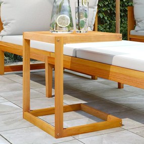 Tavolo A C 42x40x50 Cm İn Legno Massello Di Acacia /