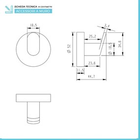 Set accessori a muro 5 pezzi in acciaio nero opaco e viti incluse Chic Black
