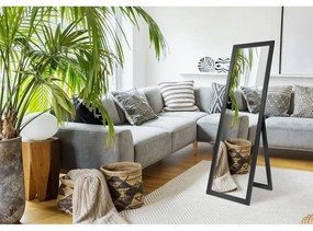 Specchio da terra con cornice nera, 46 x 146 cm Sicilia - Styler