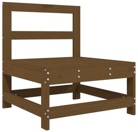 Set salotto da giardino 6 pz miele in legno massello di pino