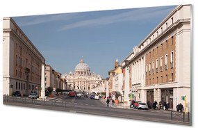 Quadro acrilico Strade di Roma Cathedral Buildings 100x50 cm