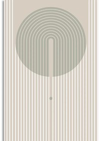 Stampa su tela – Motivo elegante con cerchio Mid-Century