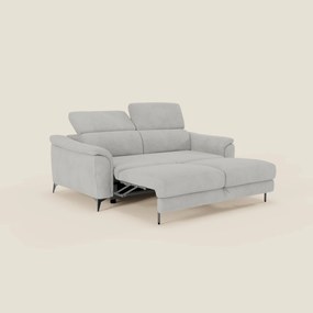 Arcos Divano 3 posti - piedini alti e poggiatesta reclinabili in microfibra impermeabile T11 grigio chiaro