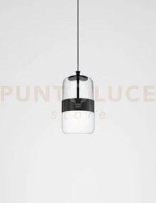 Futura sospensione m bianco nero montatura nero opaco 1 luce attacc...