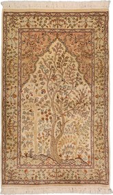Cashmere Silk Tappeto 120 x 80 Beige (Indian) Annodato A Mano