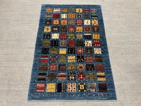 Loribaft Tappeto persiano 90 x 130 Blu (Iran) Annodato A Mano
