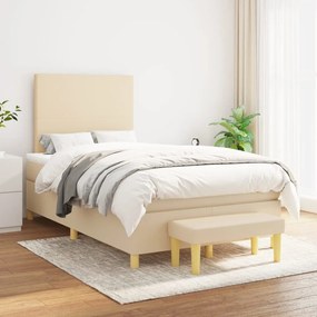 Giroletto A Molle Con Materasso Crema 120x200 Cm İn Tessuto /