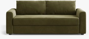 Divano letto David 3 posti con materasso in velluto – L194 cm