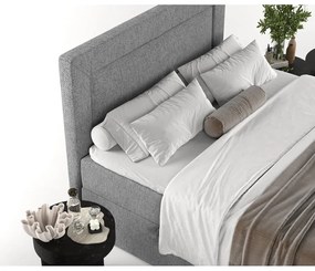 Letto boxspring grigio con contenitore 140x200 cm Imagine - Maison de Rêve