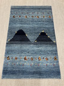 Loribaft Tappeto 100 x 160 Blu (Iran) Annodato A Mano