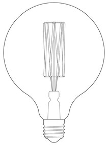 Lampadina a filamento LED caldo dimmerabile E27, 6 W Gaia - tala