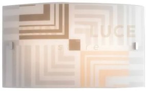 Applique a parete seventy bianca 2 luci attacco e14 35x8x20cm in ve...