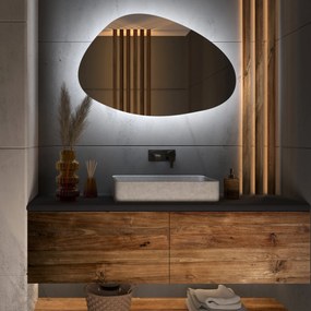 Specchio asimmetrico con luce LED G8