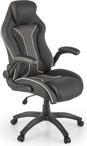 Sedia da ufficio Hamlet in nero/grigio - H124 cm