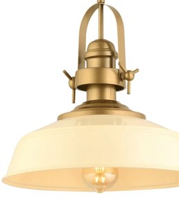 Lampadario a sospensione con cavo MONZA 1xE27/40W/230V Ø 35 cm crema/bronzo
