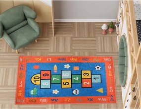 Tappeto da gioco per bambini arancione lavabile 120x180 cm Hopscotch Orange – Vitaus