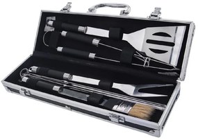 Set di 8 utensili per grigliare in acciaio inox e custodia per grigliare - Orion
