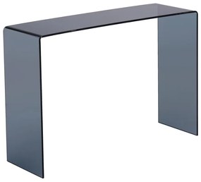 Tavolino in Vetro temperato curvo e fumé Nero - ALONZO