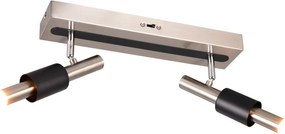 Faretto LED nero e argentato 20,5x42 cm Ikaris – Trio Select